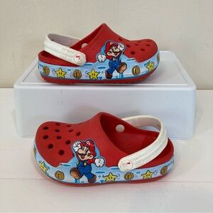 Super Mario Crocs Sz C8 Classic Lights Clog Toddler Sandals